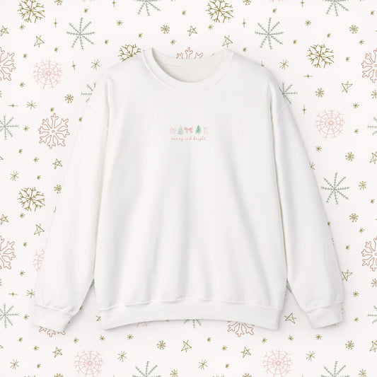 Merry and Bright, Embroidered Crew