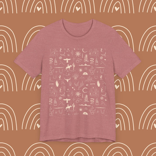 Boho Western Wild Pattern Tee