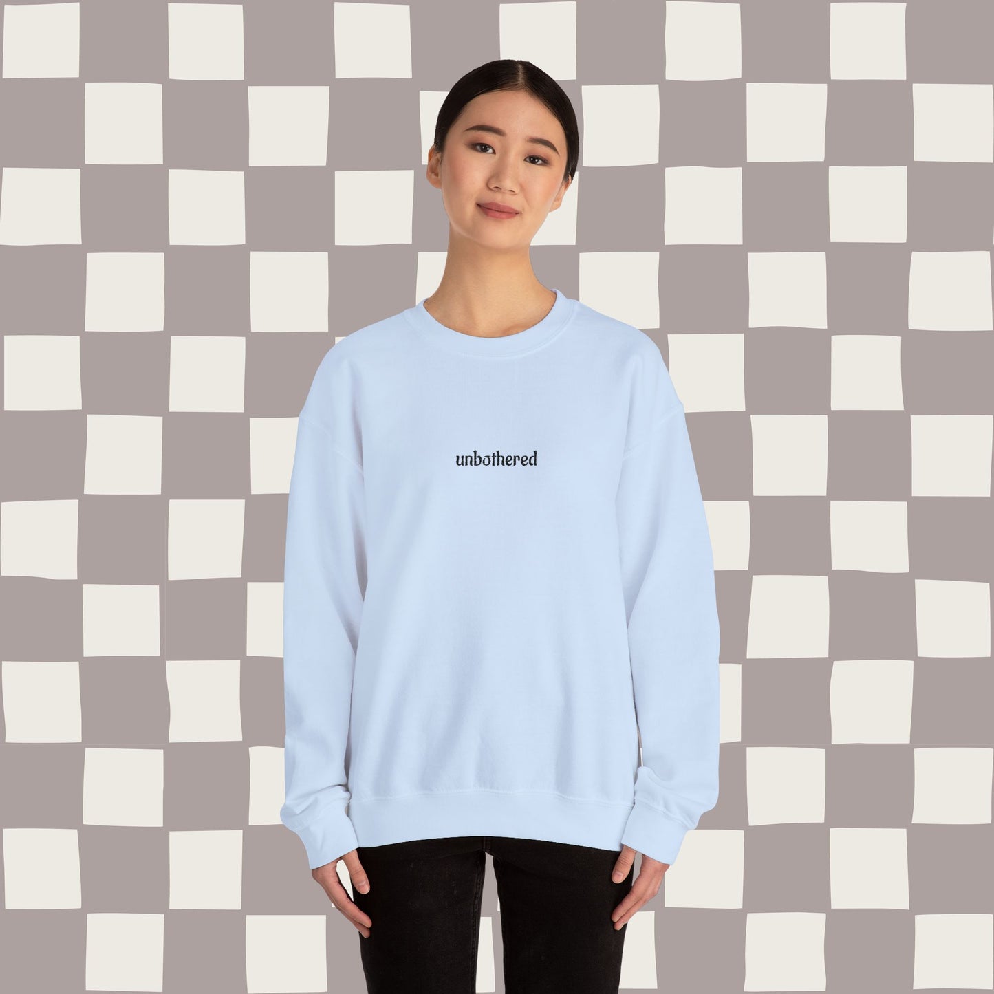 unbothered, embroidered