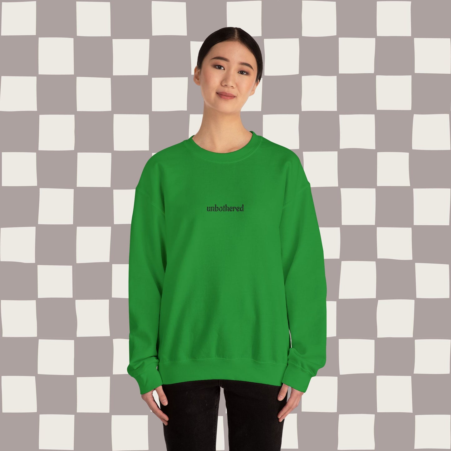 unbothered, embroidered