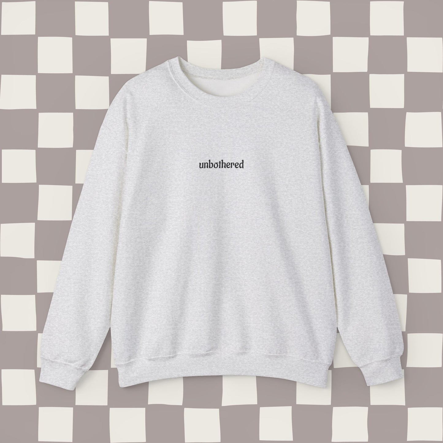 unbothered, embroidered