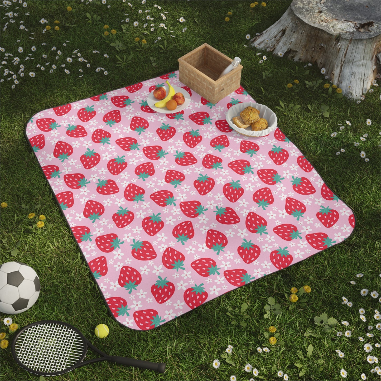 Strawberry Summer Picnic Blanket