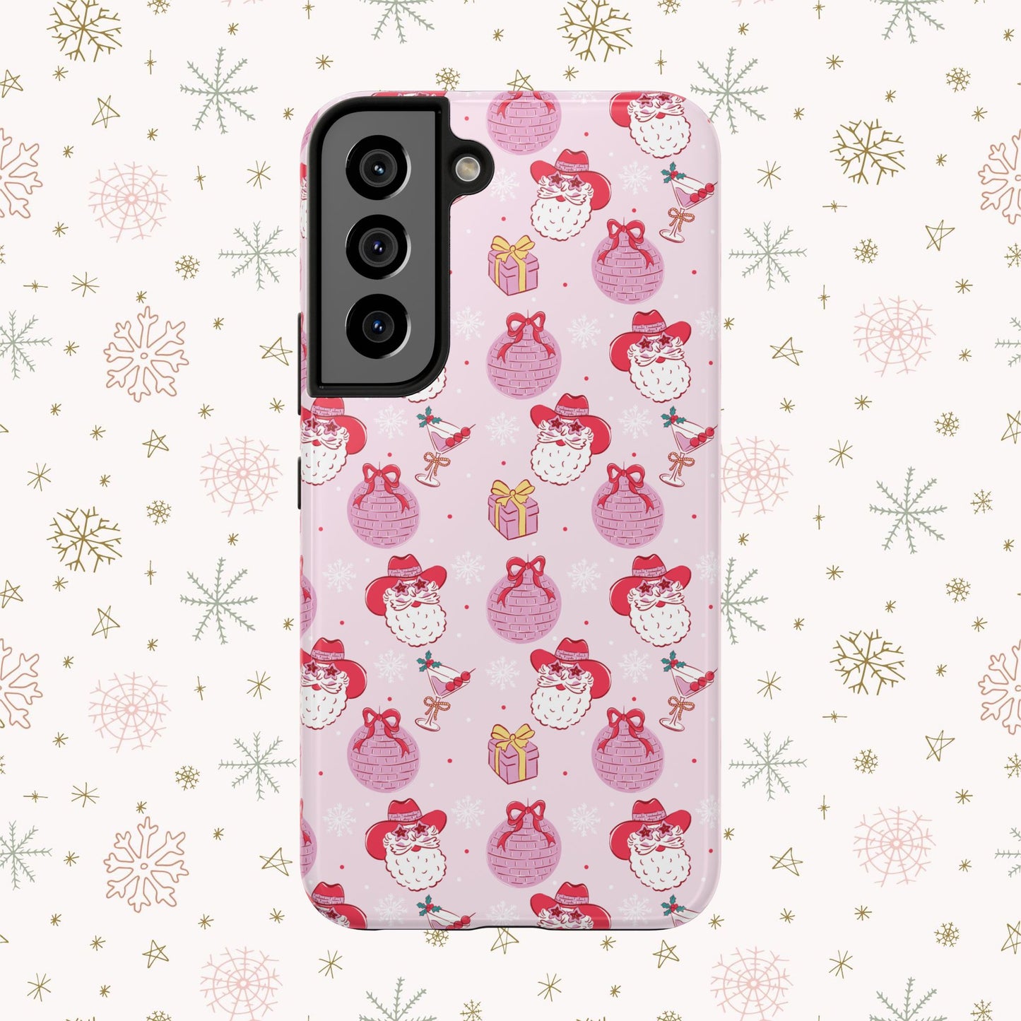 Preppy Pink Santa Phone Case