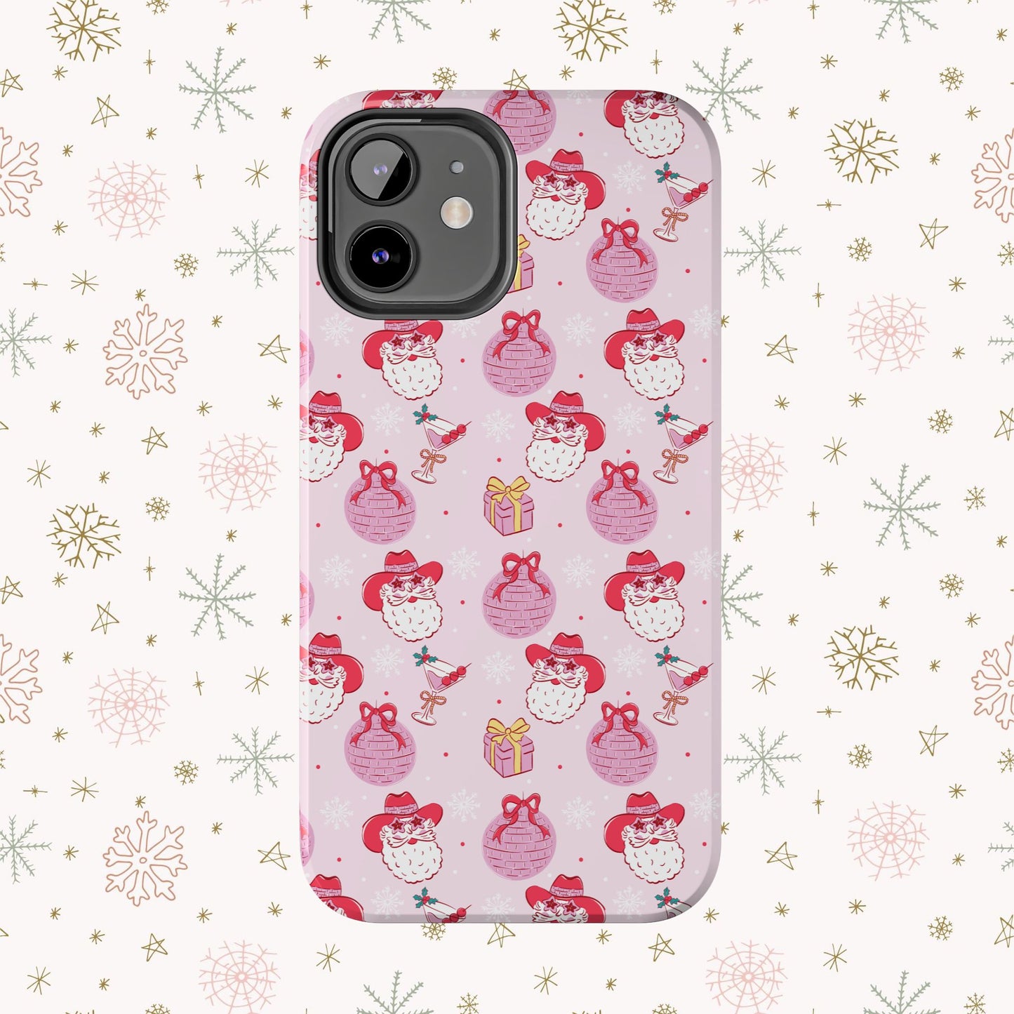 Preppy Pink Santa Phone Case