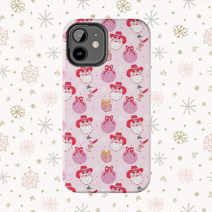 Preppy Pink Santa Phone Case