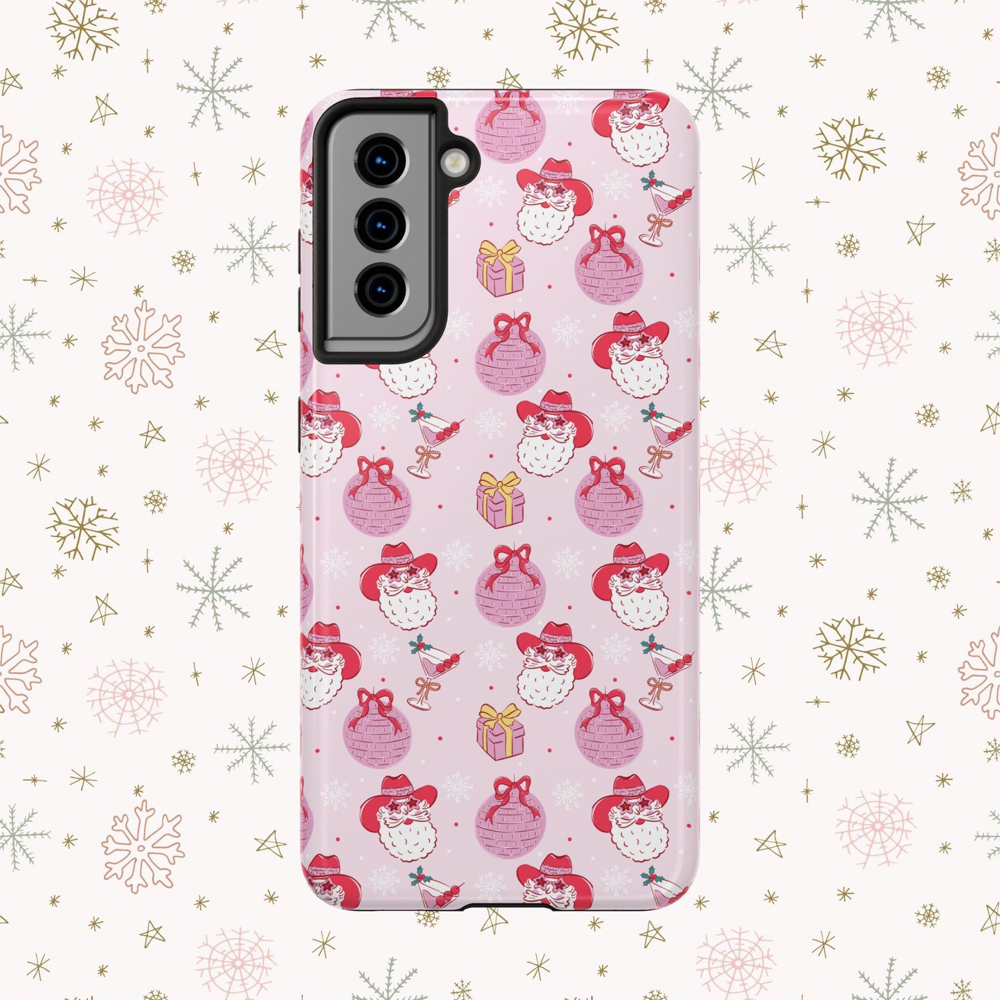 Preppy Pink Santa Phone Case