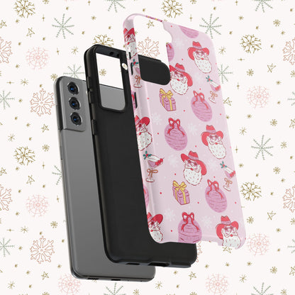Preppy pink santa phone case