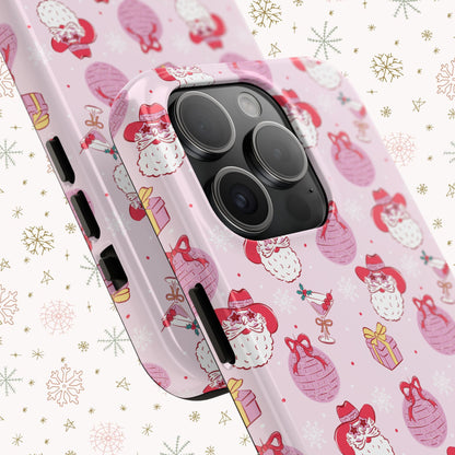 Preppy Pink Santa Phone Case