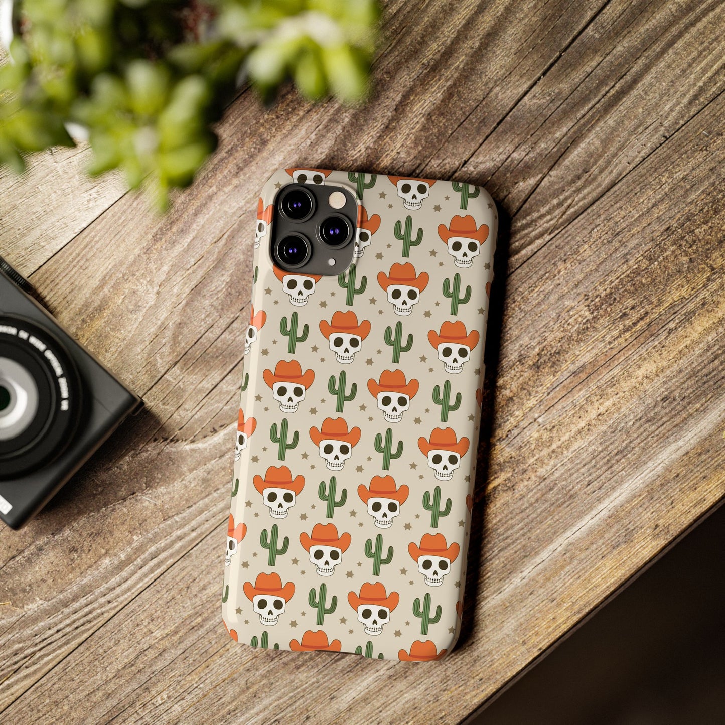 Retro Western Skeleton iPhone Case