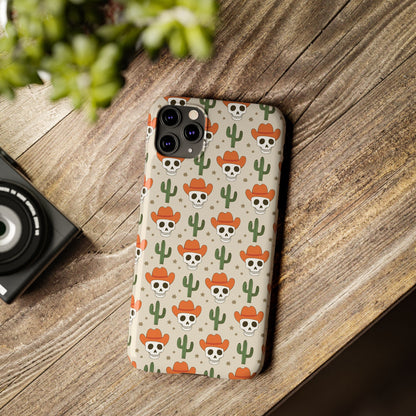 Retro Western Skeleton iPhone Case