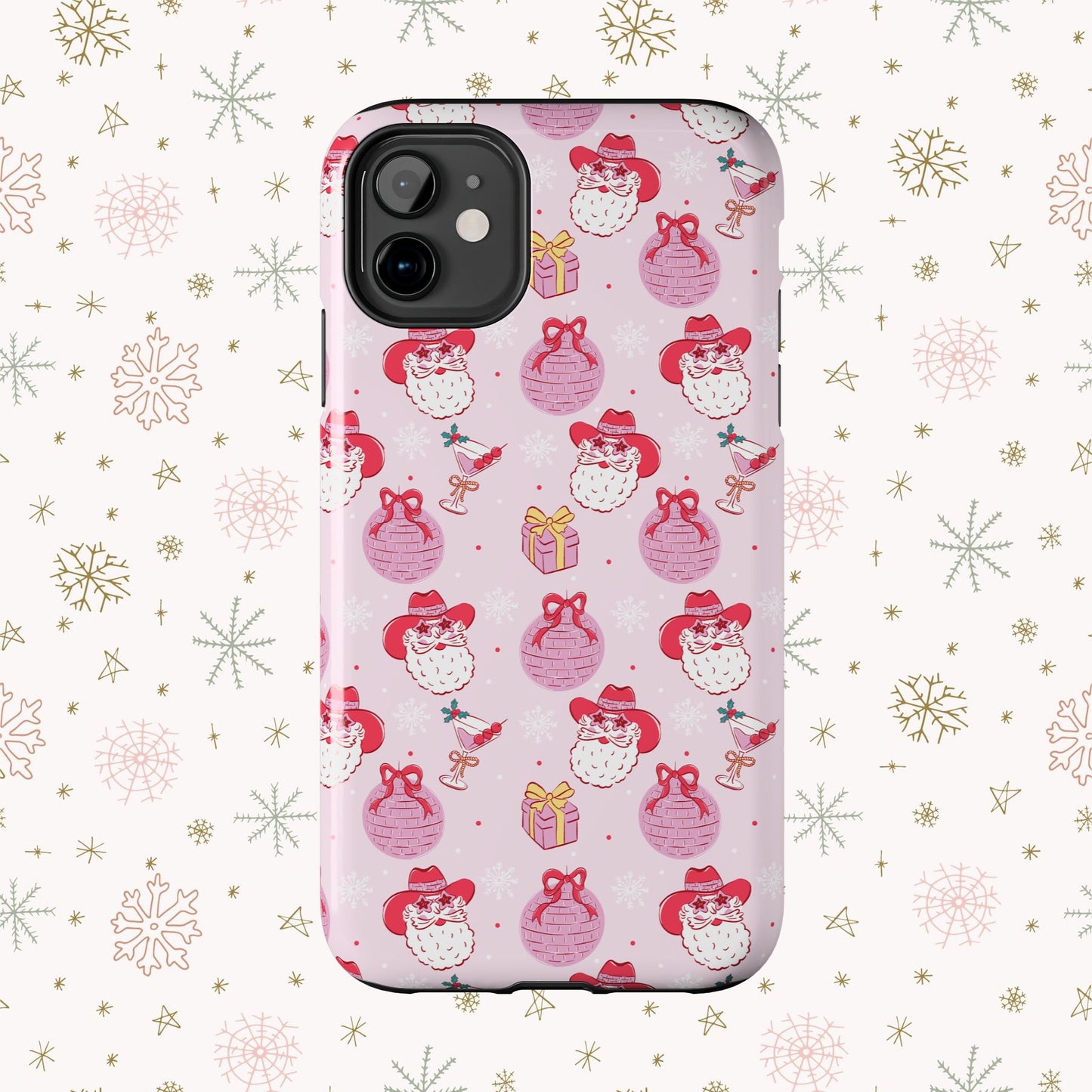 Preppy Pink Santa Phone Case