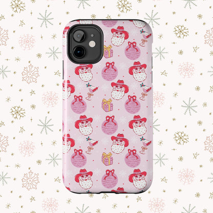 Preppy Pink Santa Phone Case