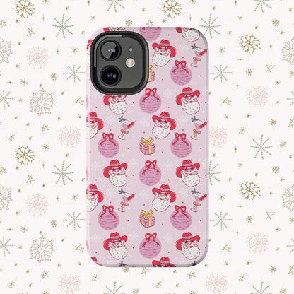 Preppy Pink Santa Phone Case
