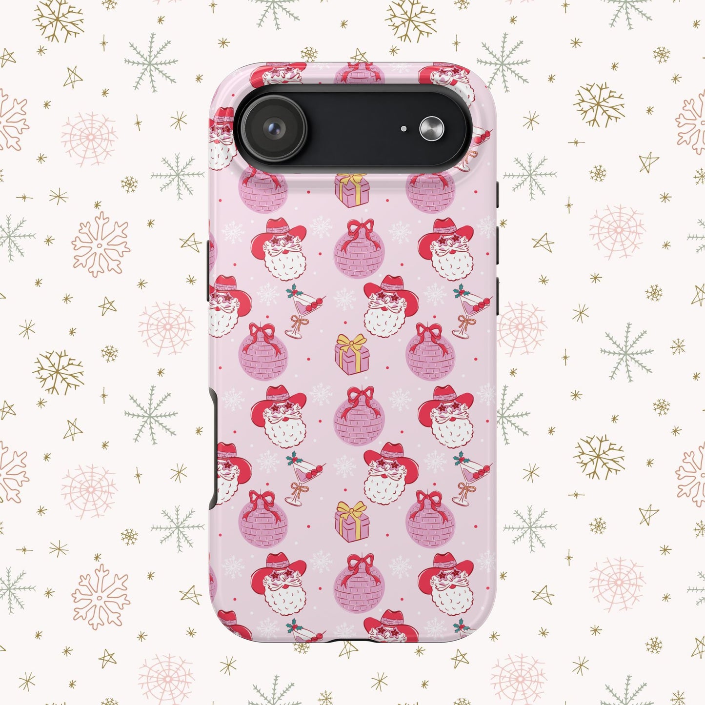 Preppy Pink Santa Phone Case