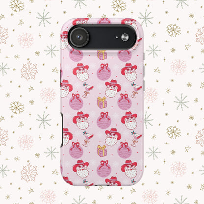Preppy Pink Santa Phone Case