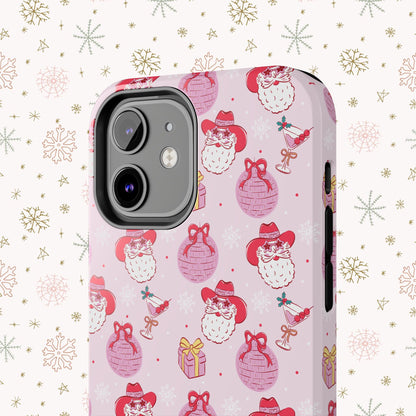 Preppy Pink Santa Phone Case