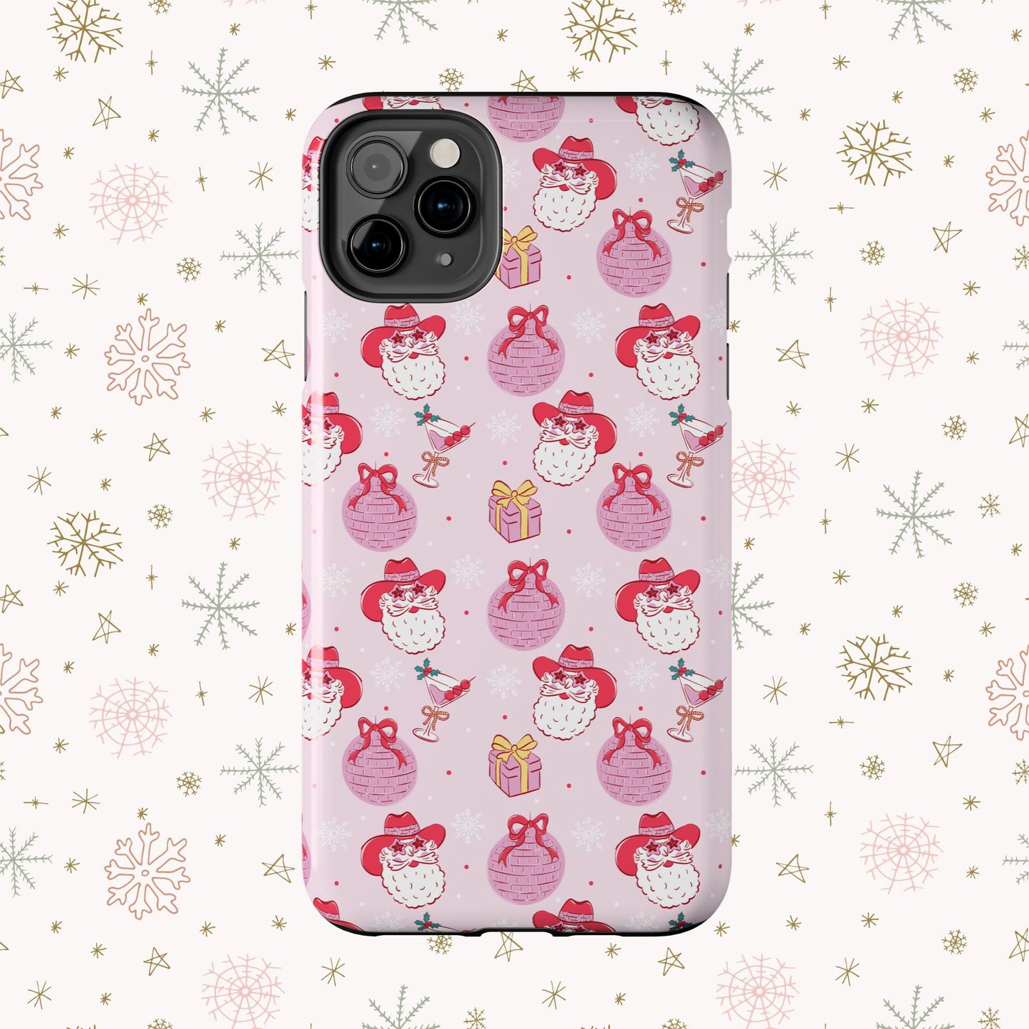 Preppy Pink Santa Phone Case