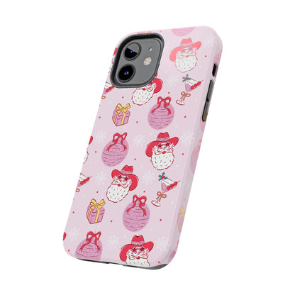 Preppy pink santa phone case