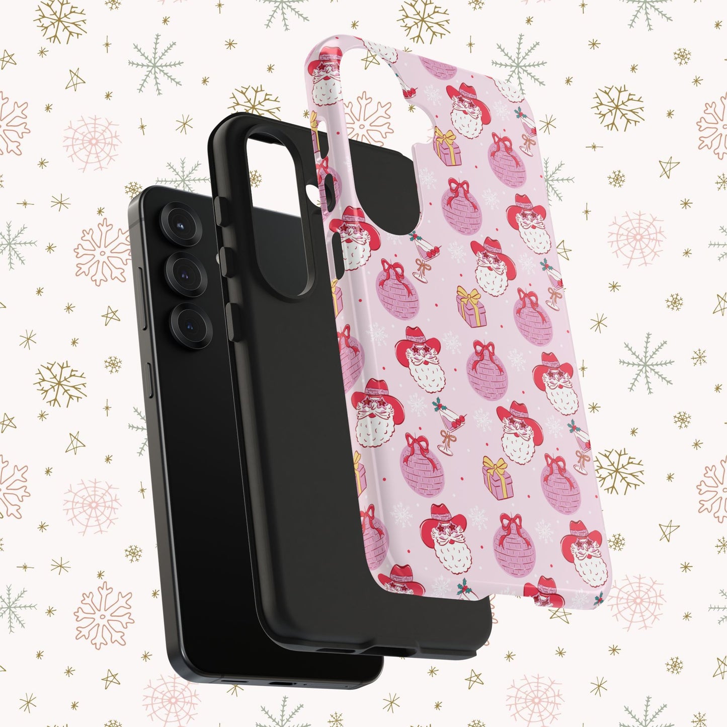 Preppy Pink Santa Phone Case