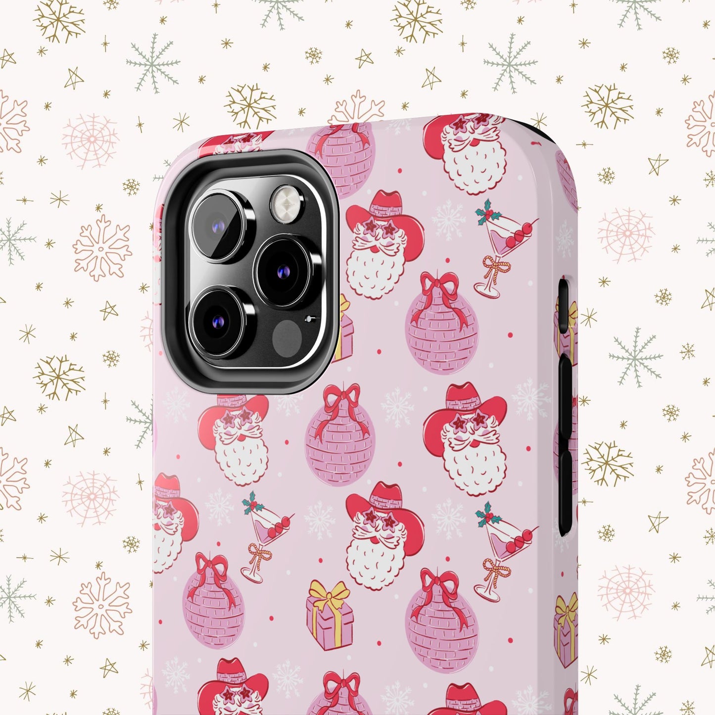 Preppy Pink Santa Phone Case