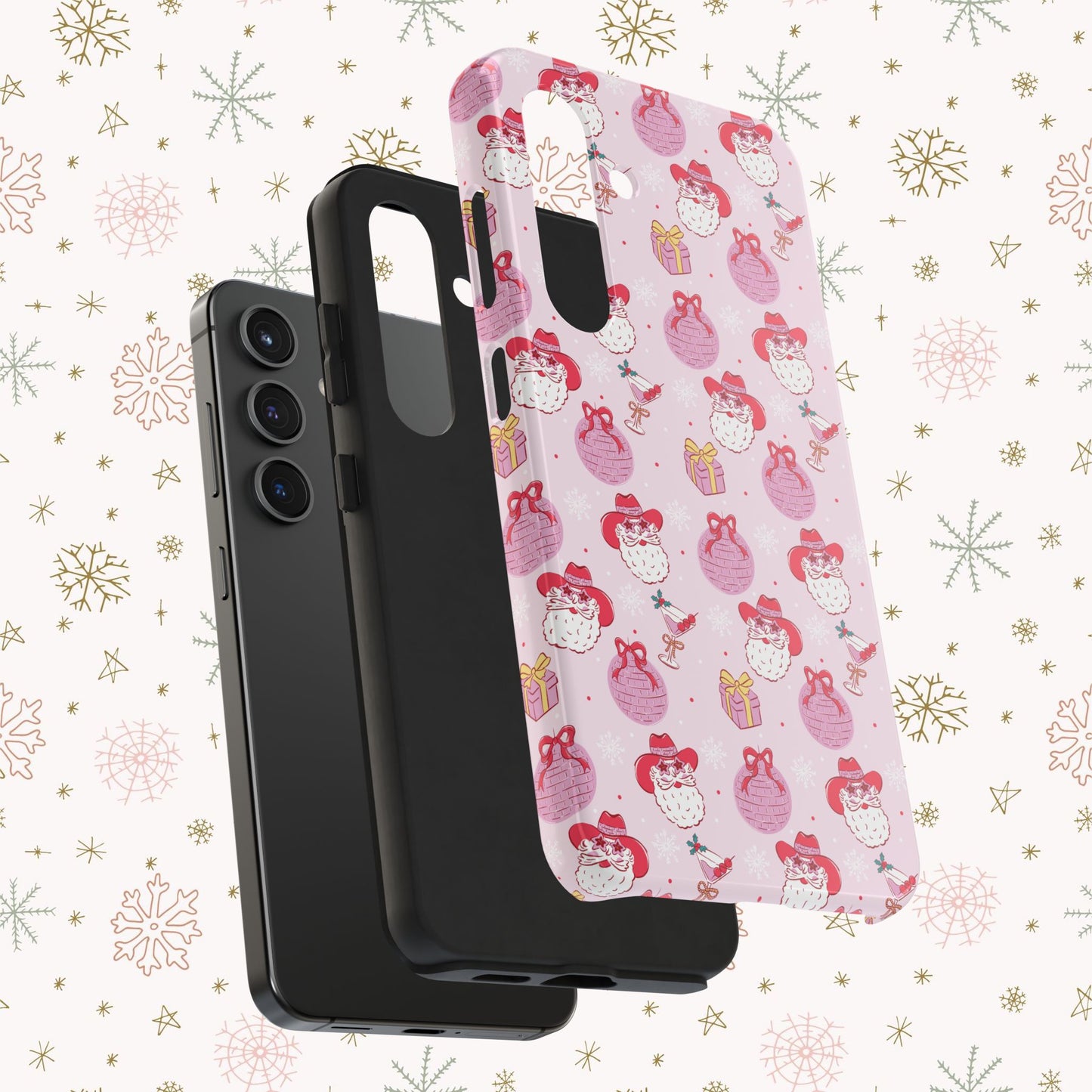 Preppy Pink Santa Phone Case