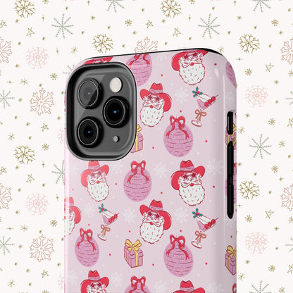 Preppy Pink Santa Phone Case