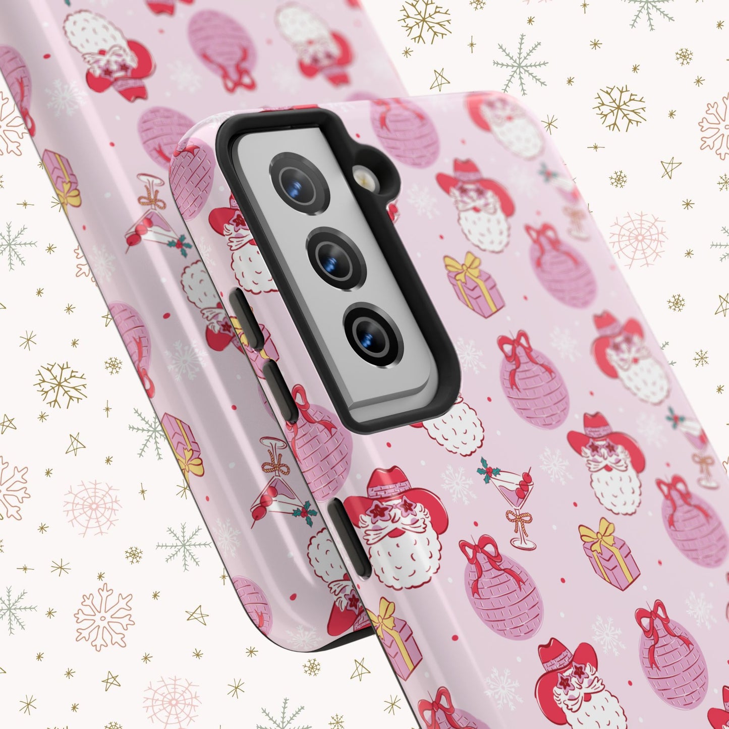 Preppy Pink Santa Phone Case
