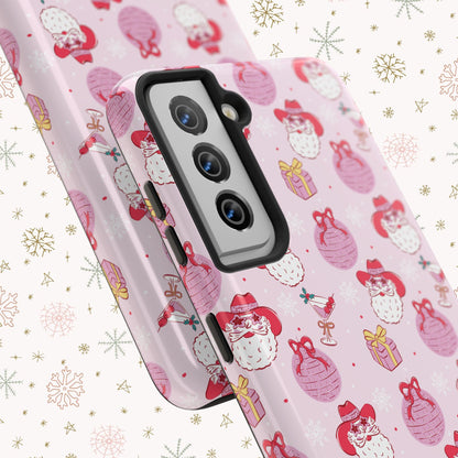 Preppy Pink Santa Phone Case