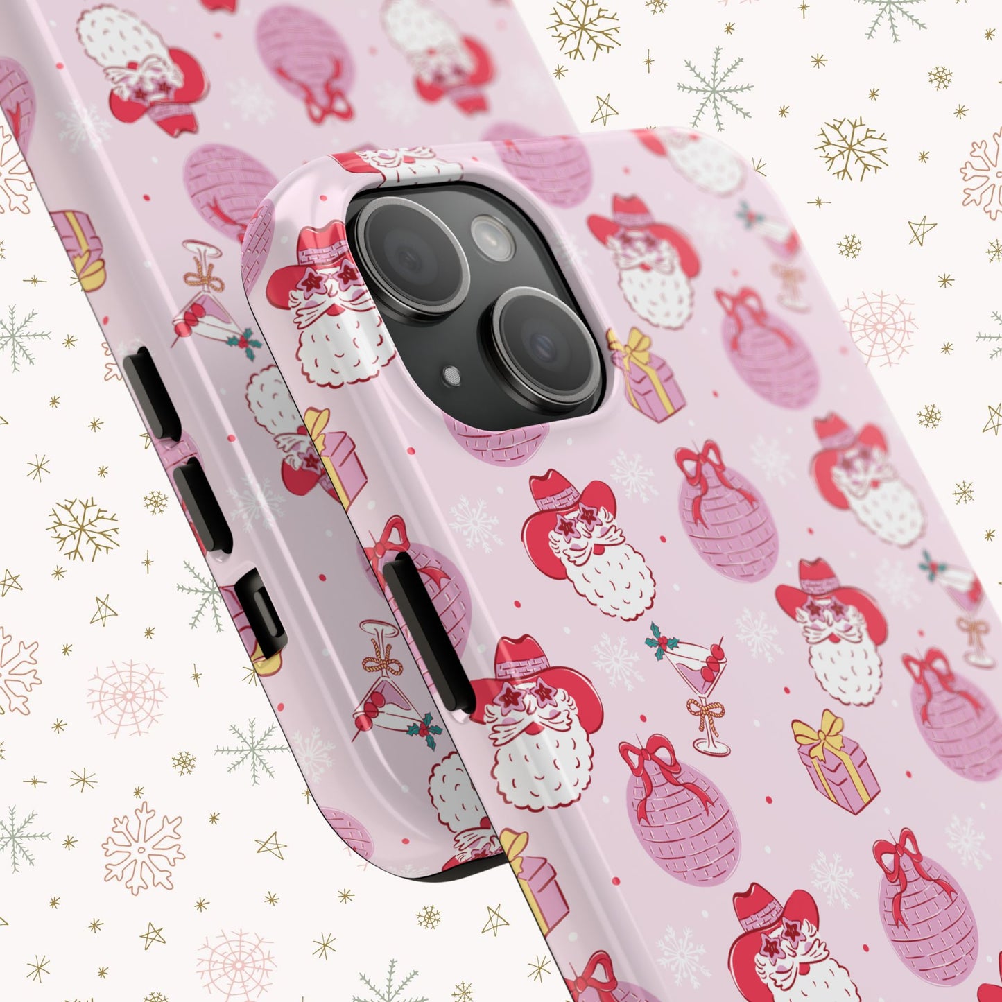 Preppy Pink Santa Phone Case