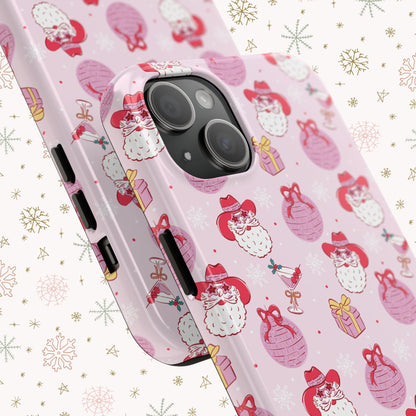 Preppy Pink Santa Phone Case