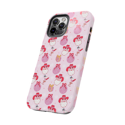 Preppy Pink Santa Phone Case