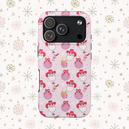 Preppy Pink Santa Phone Case