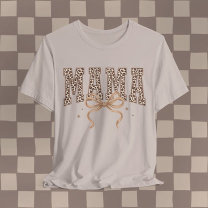 Leopard MAMA bow tee