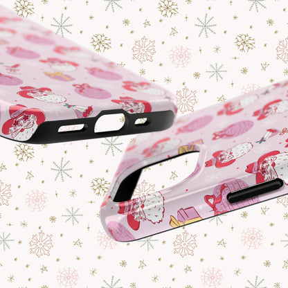 Preppy Pink Santa Phone Case