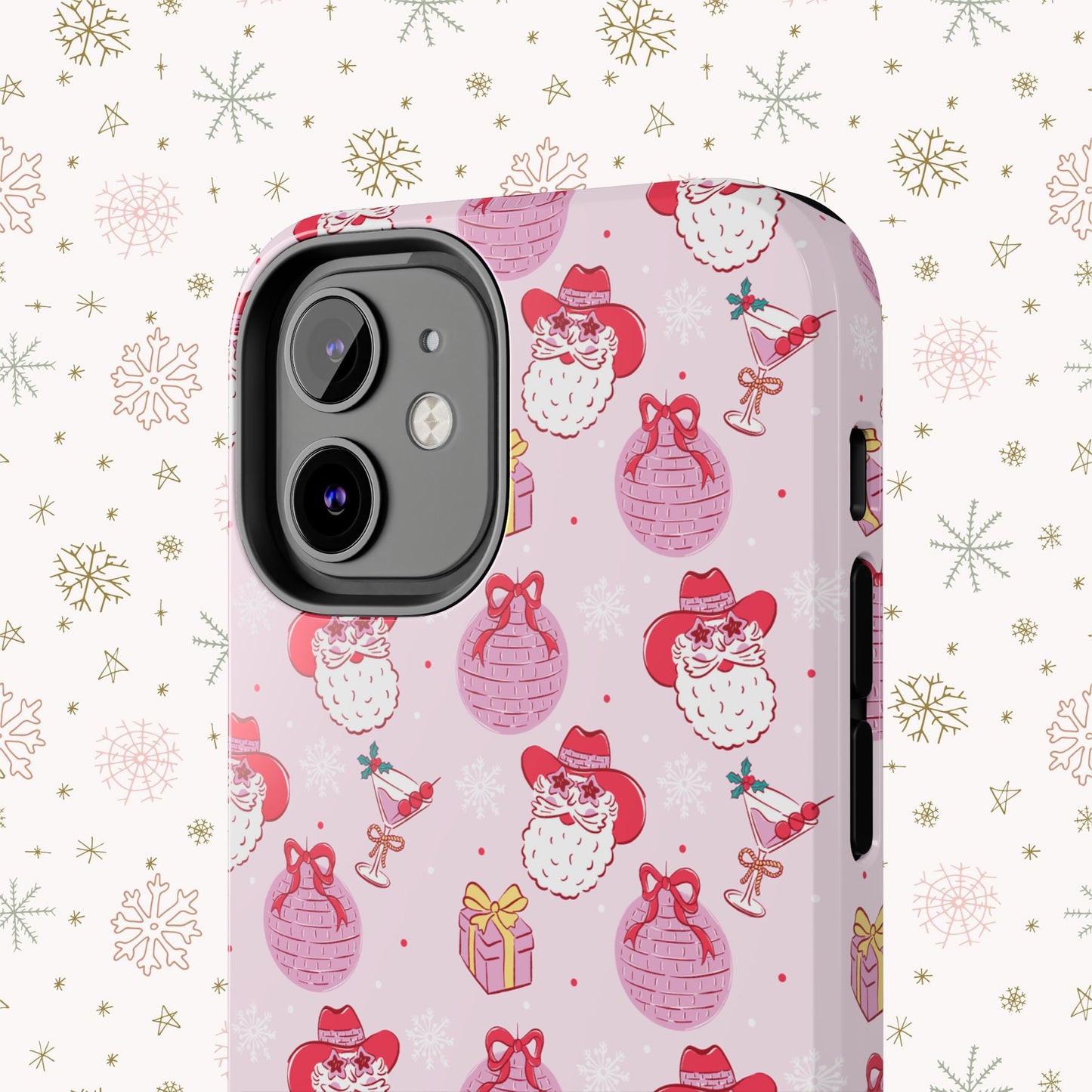Preppy Pink Santa Phone Case