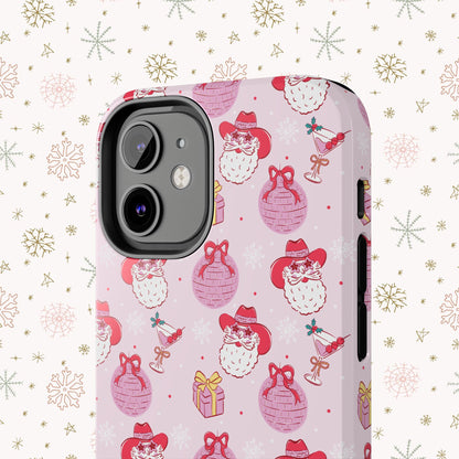 Preppy Pink Santa Phone Case