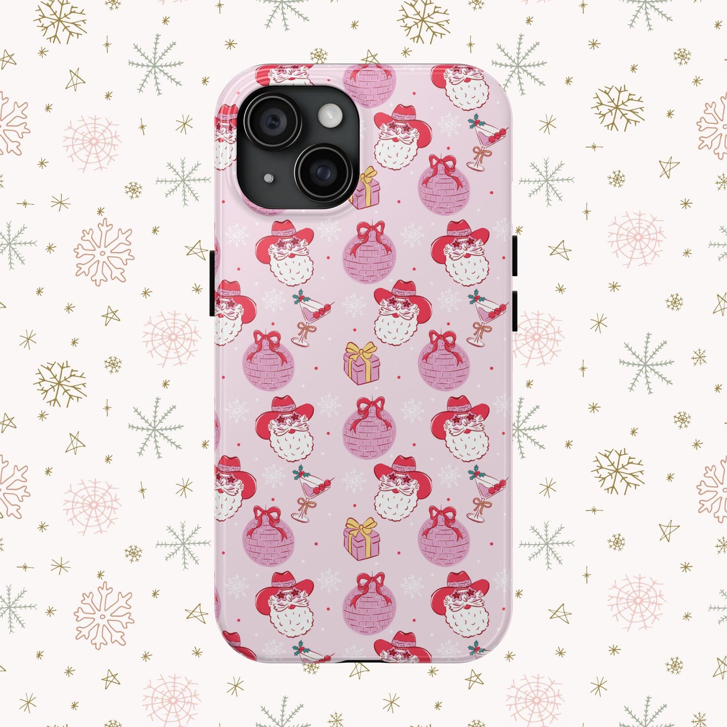 Preppy Pink Santa Phone Case