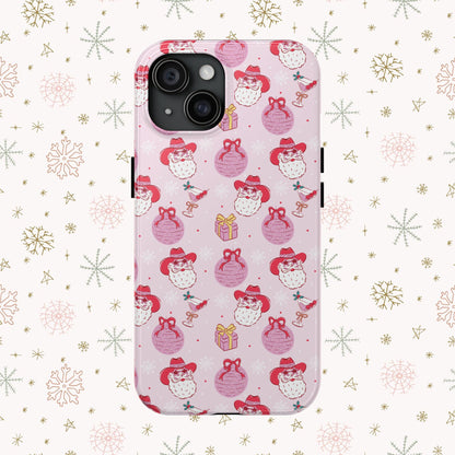 Preppy Pink Santa Phone Case