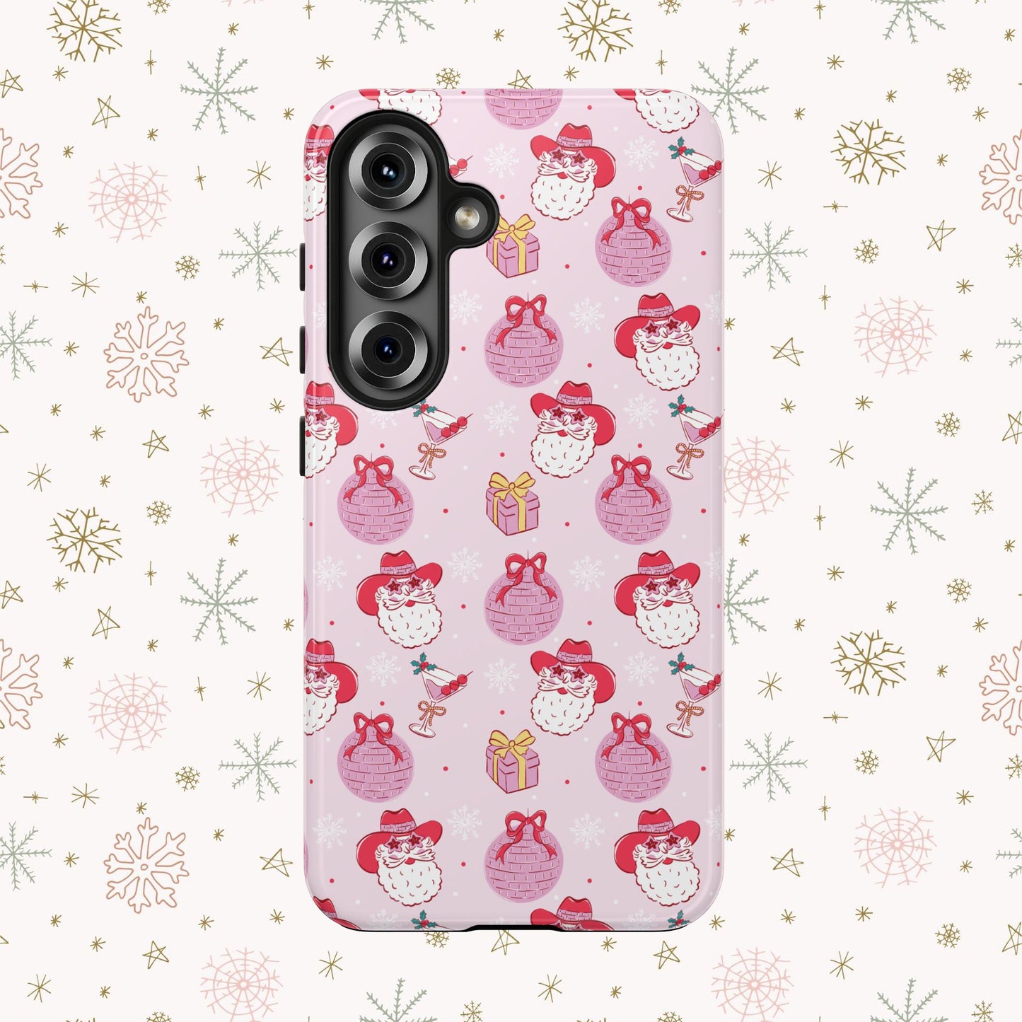 Preppy Pink Santa Phone Case