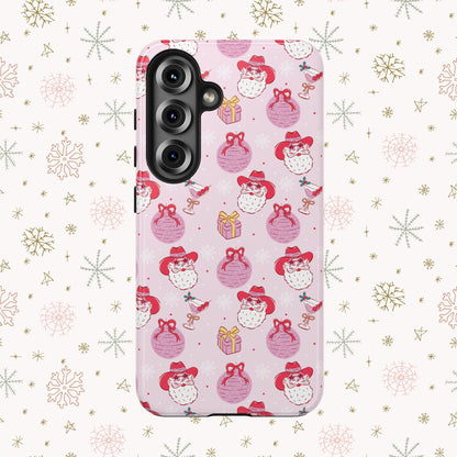 Preppy Pink Santa Phone Case