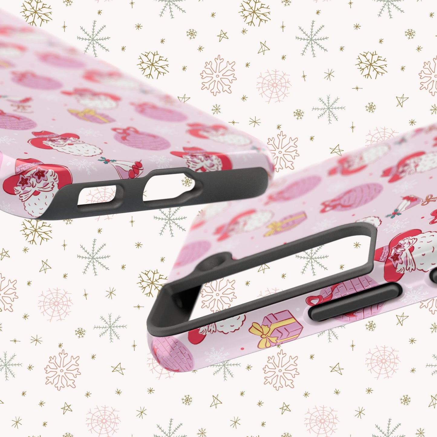 Preppy Pink Santa Phone Case