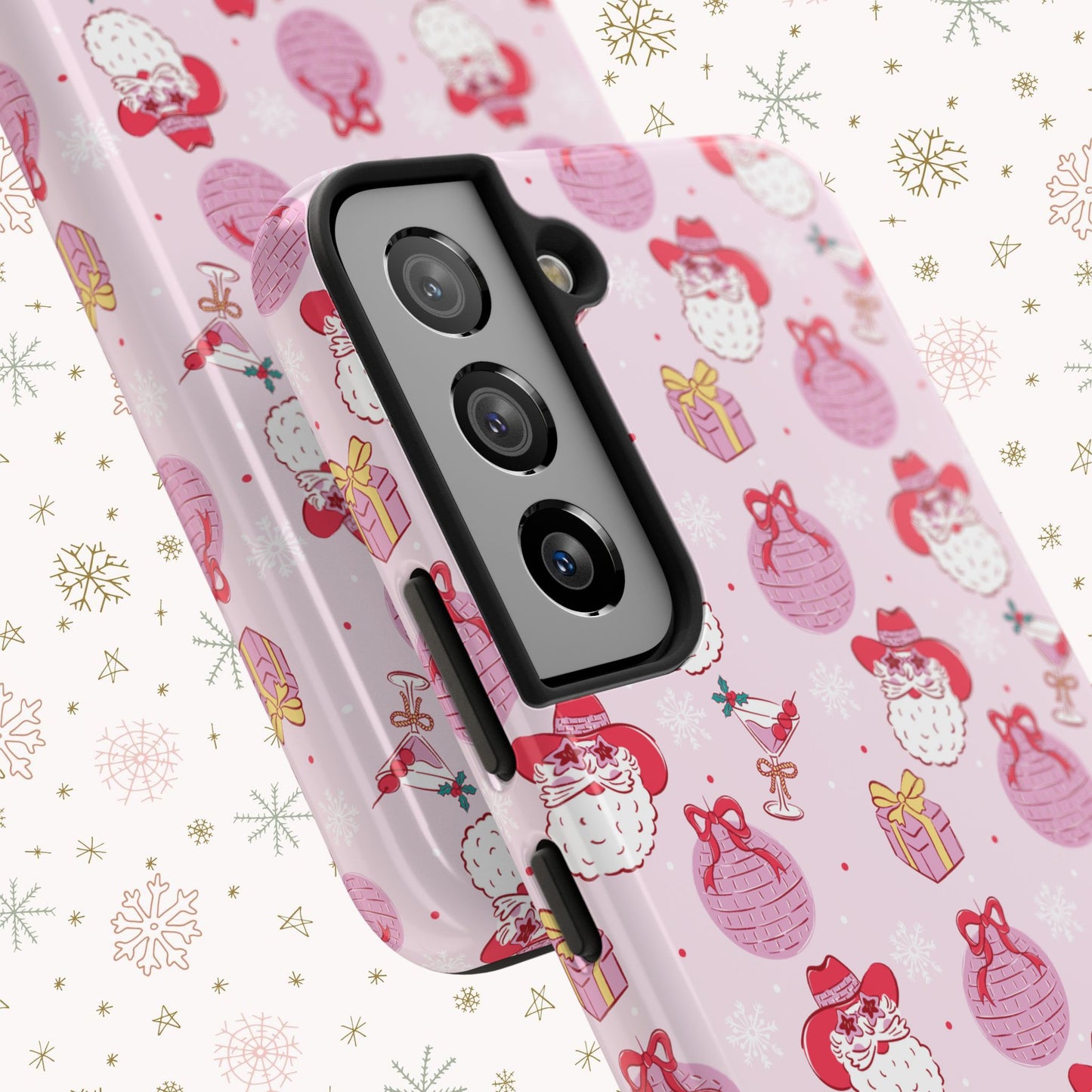 Preppy Pink Santa Phone Case