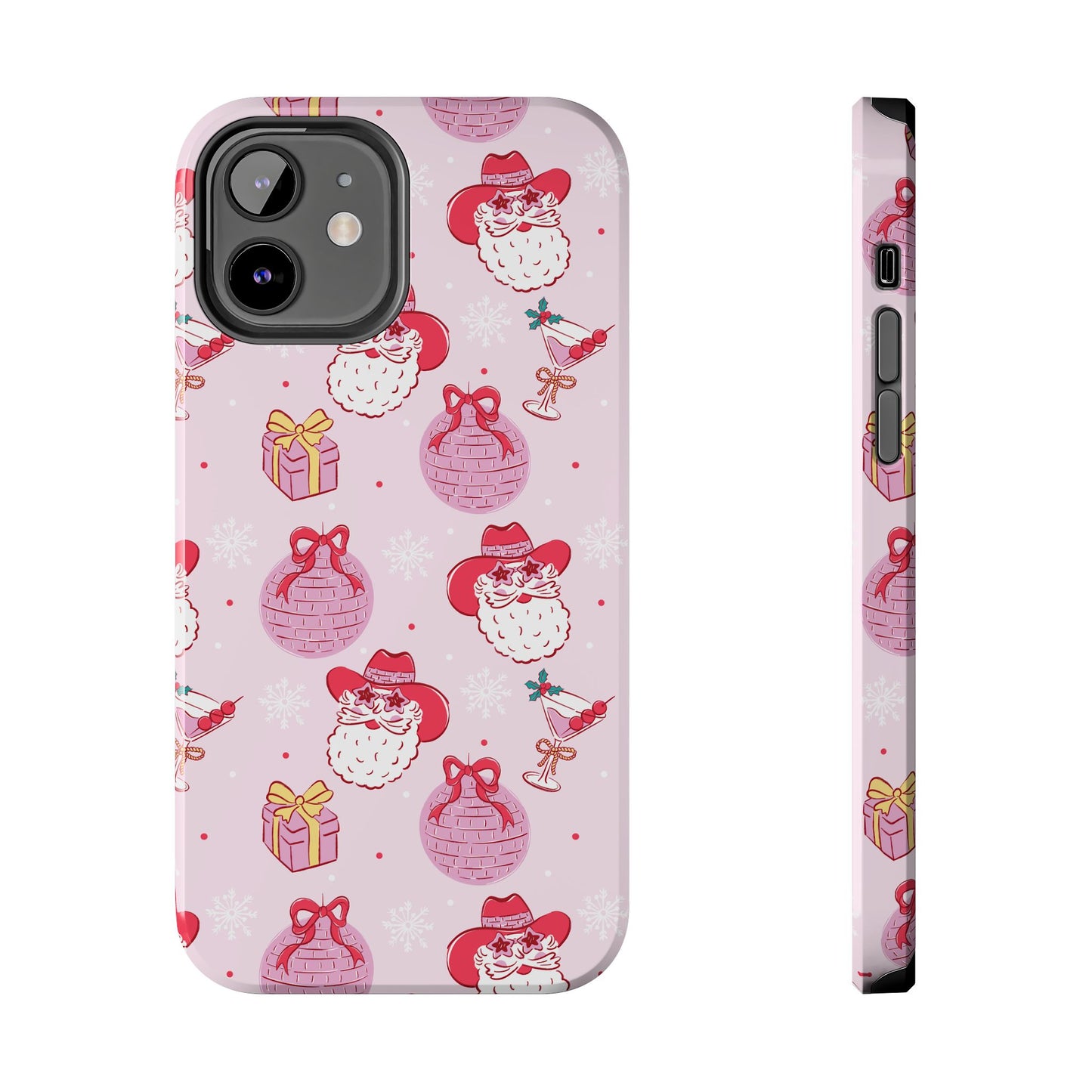 Preppy pink santa phone case