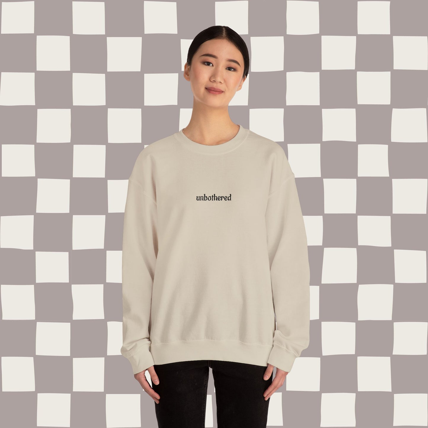 unbothered, embroidered
