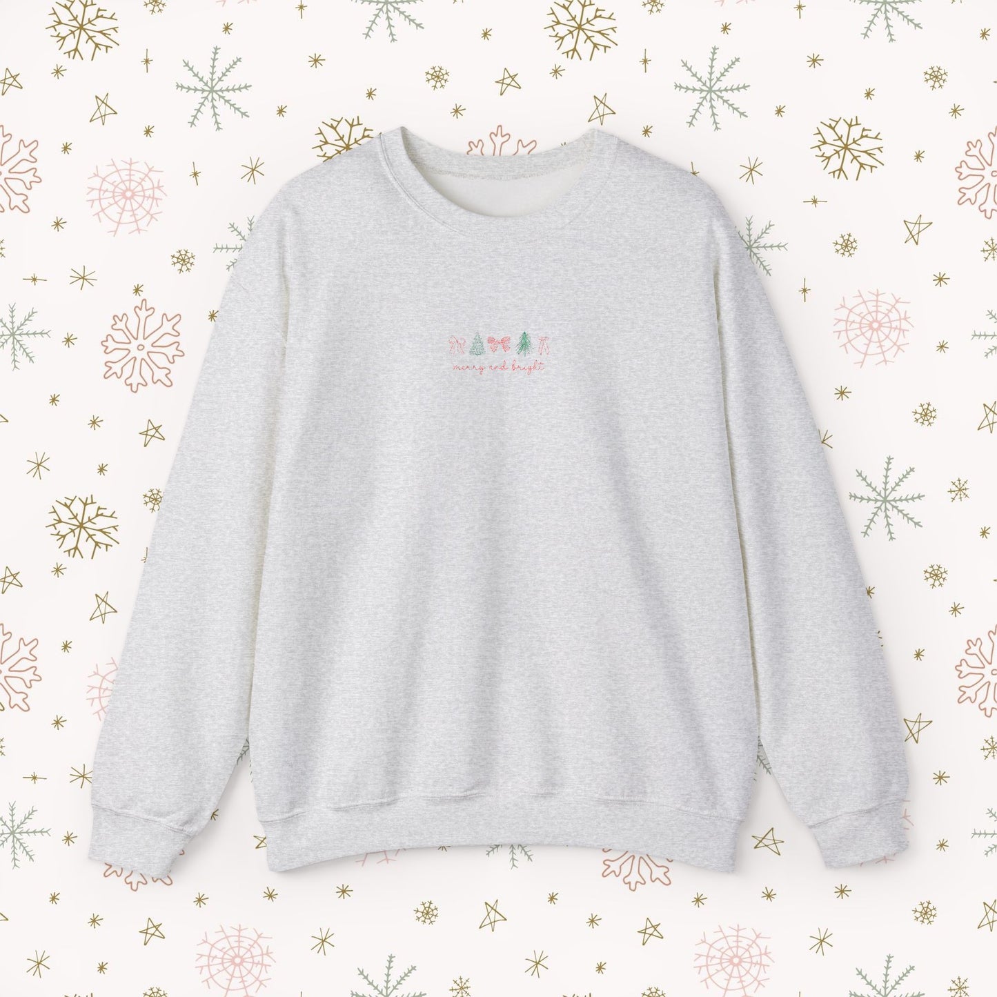 Merry and Bright, Embroidered Crew