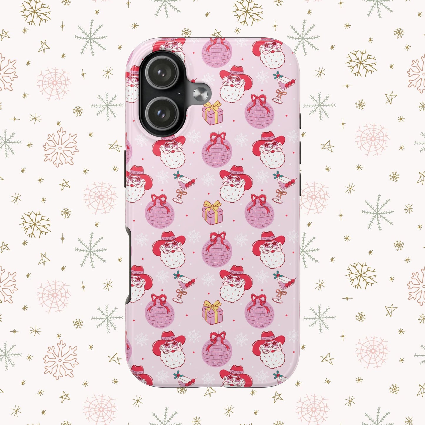 Preppy Pink Santa Phone Case
