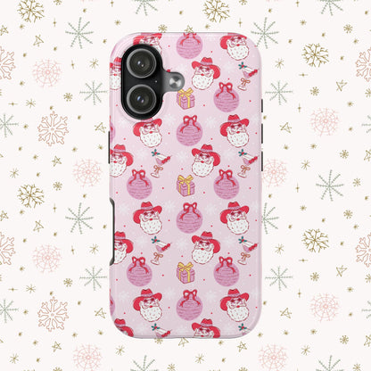 Preppy Pink Santa Phone Case
