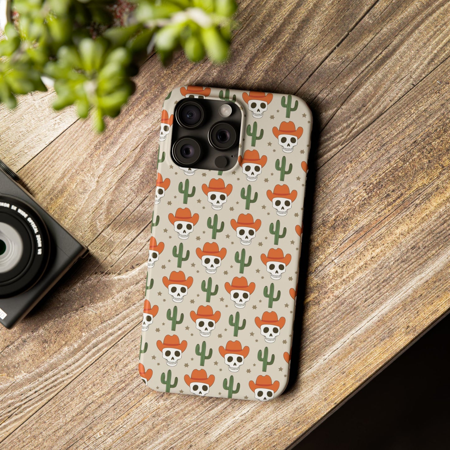 Retro Western Skeleton iPhone Case