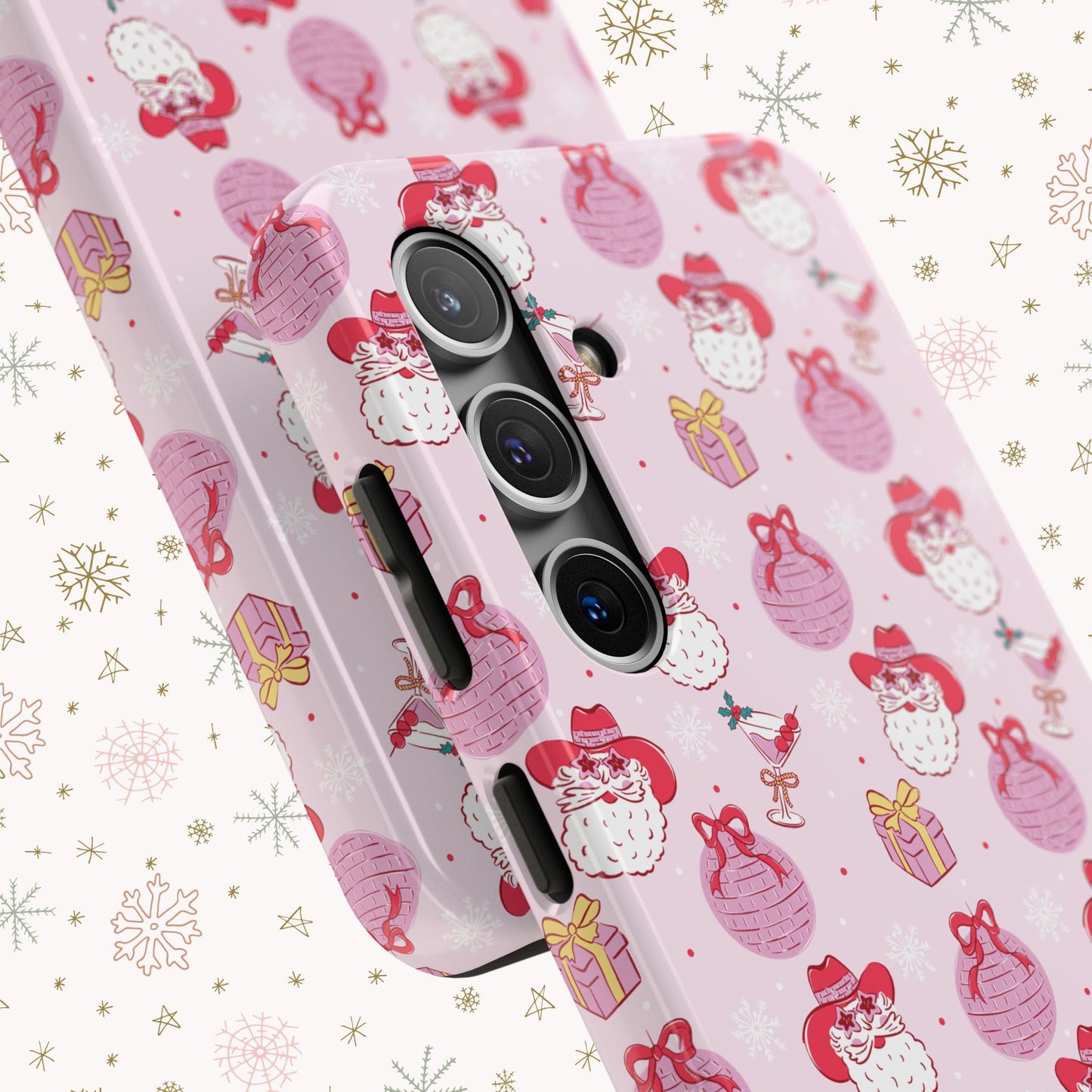 Preppy Pink Santa Phone Case