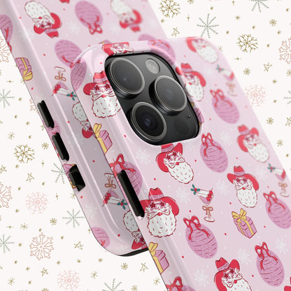 Preppy Pink Santa Phone Case